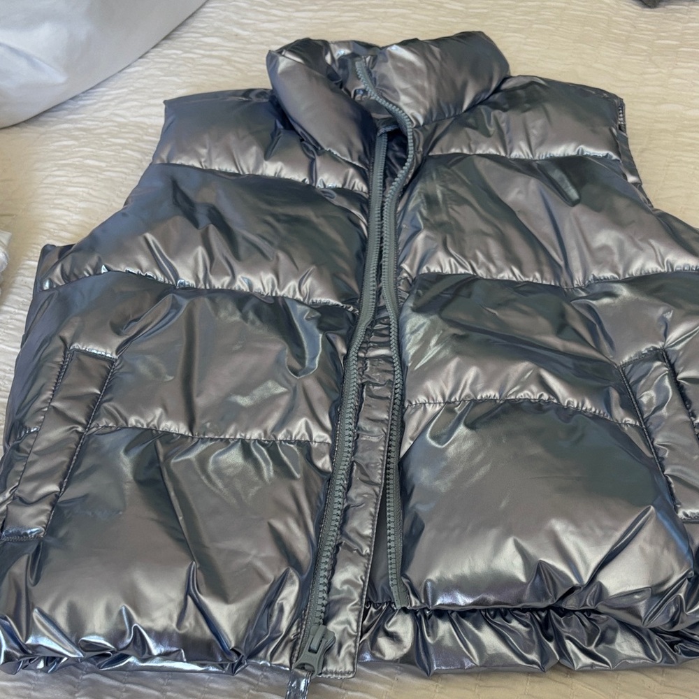 Old Navy Kids Silver Puffer Vest